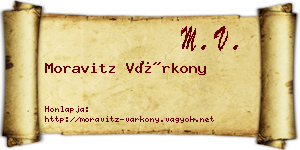 Moravitz Várkony névjegykártya